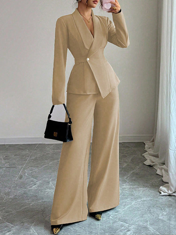 One-Button Blazer & Pants Set