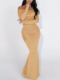 Off-Shoulder Maxi Dress