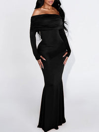 Off-Shoulder Maxi Dress