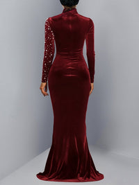 Studded Velvet Maxi Dress