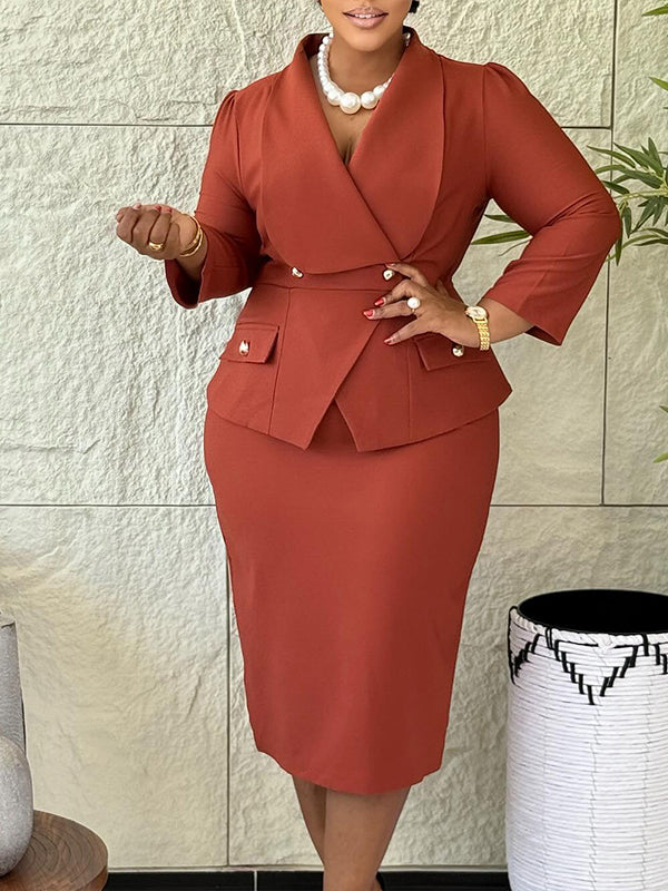 Solid Blazer Bodycon Dress