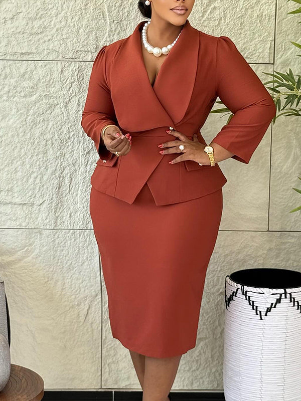 Solid Blazer Bodycon Dress