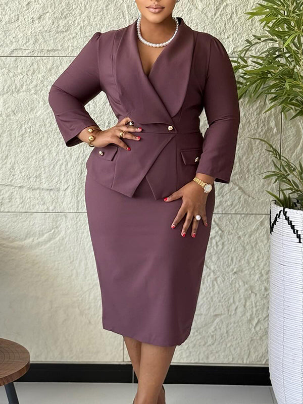 Solid Blazer Bodycon Dress