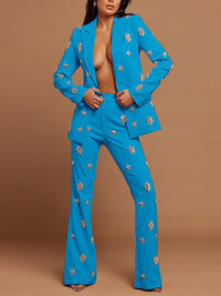 Studded Blazer & Pants Set