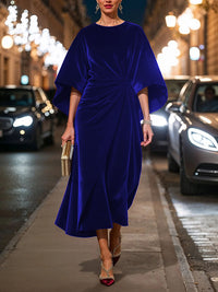 Velvet Ruched Dress