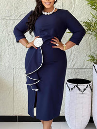 Floral Slit Midi Dress