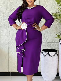 Floral Slit Midi Dress