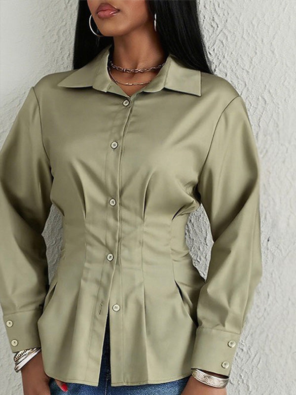 Solid Lace-Up Back Shirt