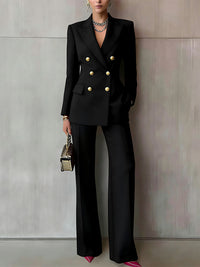 Double-Breasted Blazer & Pants Set