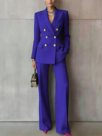 Double-Breasted Blazer & Pants Set