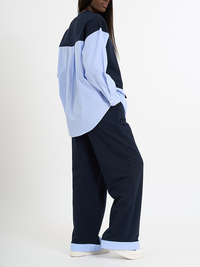 Stripe Combo Top & Pants Set