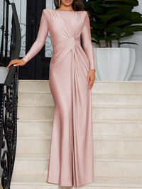 Solid Twisted Maxi Dress