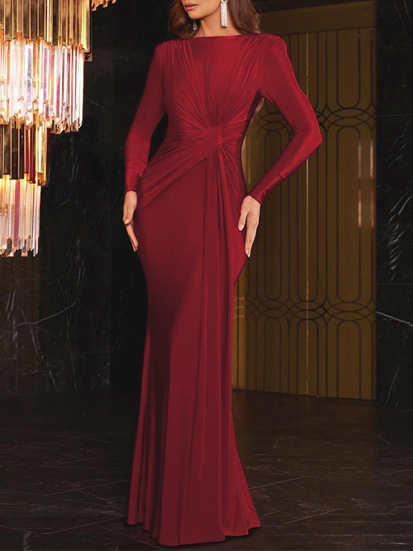 Solid Twisted Maxi Dress