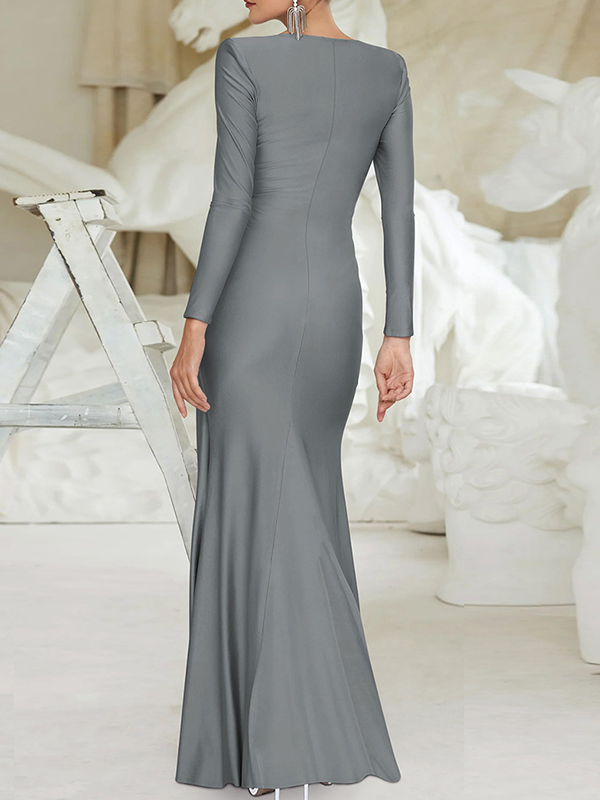 Solid Twisted Maxi Dress