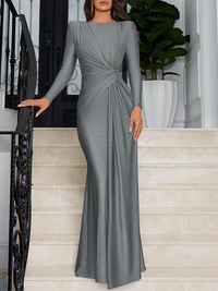 Solid Twisted Maxi Dress