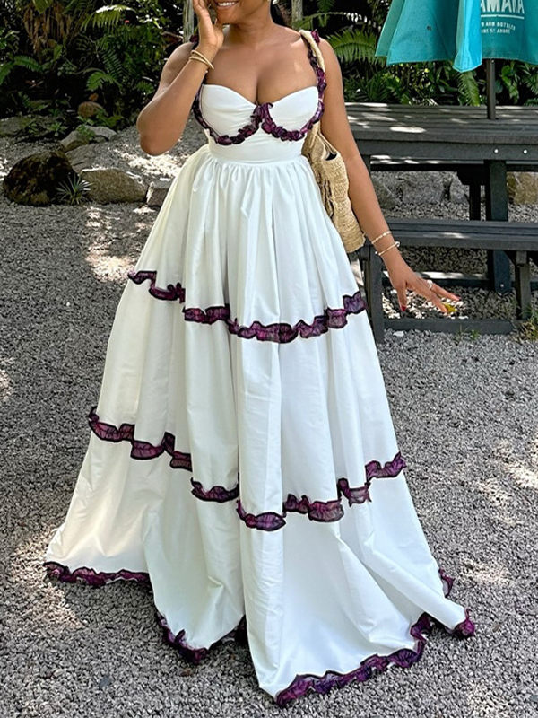 Frilled Cami Maxi Dress