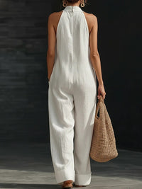 V-Neck Sleeveless Jumpsuit