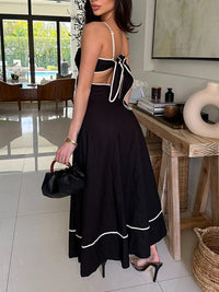 Tied-Back Cutout Cami Dress