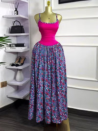Printed Combo Cami Dress