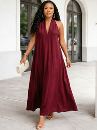 V-Neck Sleeveless Dress