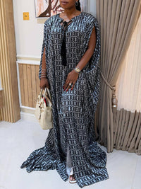 Printed Tied Sleeveless Maxi Dress
