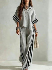 Stripe Shirt & Pants Set