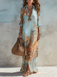 Printed Shirt Dress