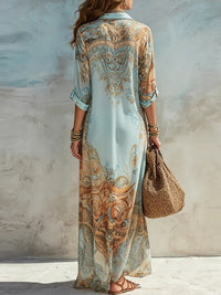 Printed Shirt Dress