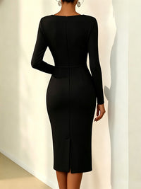 3D Floral Bodycon Dress