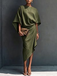 Batwing-Sleeve Bodycon Dress