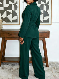 Studded Tied Blazer & Pants Set