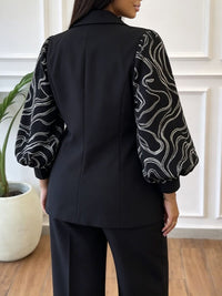 Puff-Sleeve Blazer & Pants Set