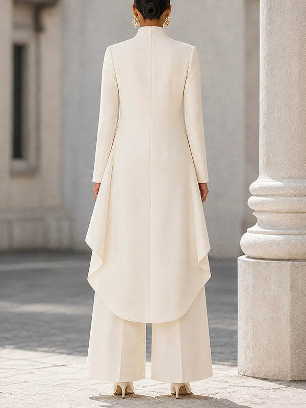 Slit Tunic Top & Wide-Leg Pants Set