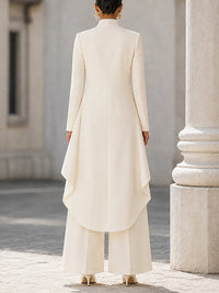 Slit Tunic Top & Wide-Leg Pants Set