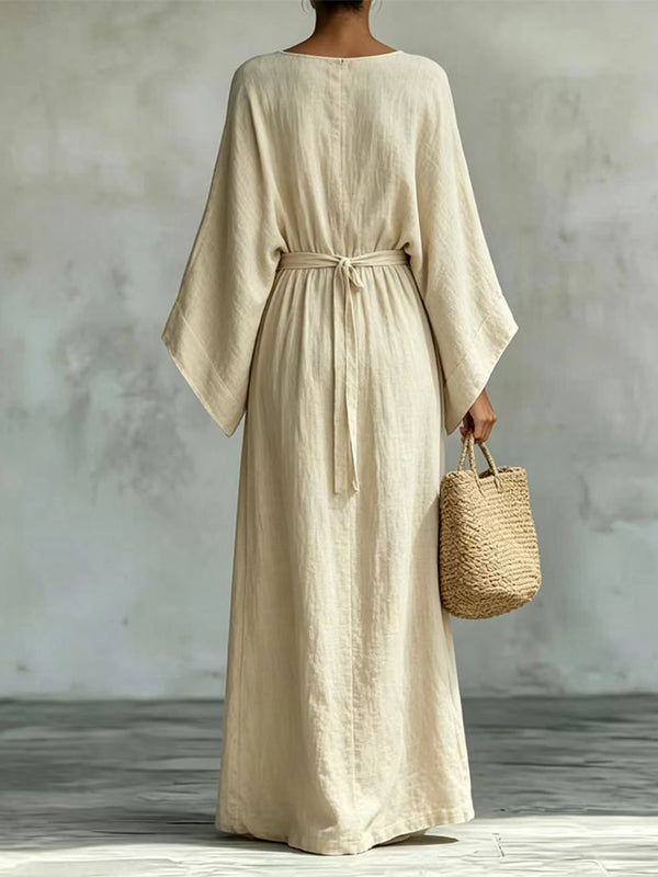 Solid Tied Maxi Dress