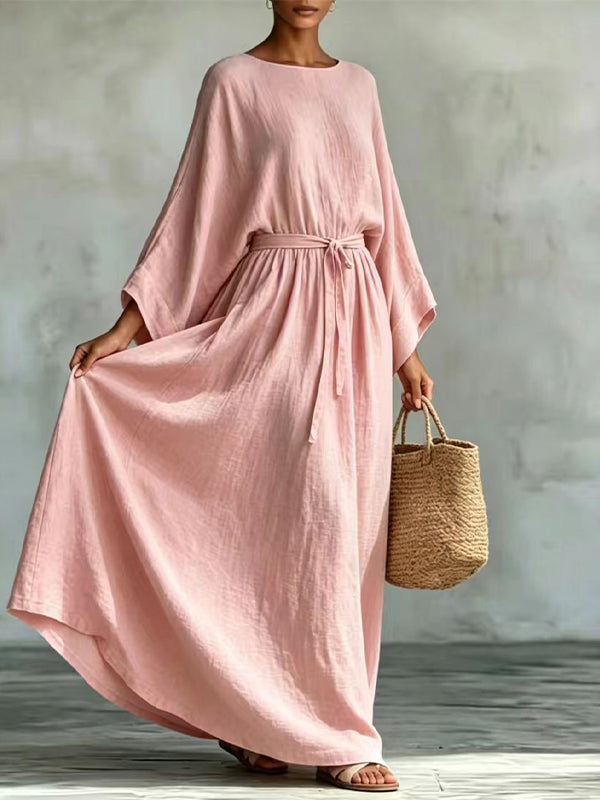 Solid Tied Maxi Dress