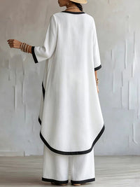 Piping Tunic Top & Pants Set
