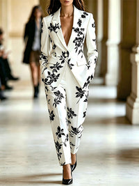 Printed Blazer & Pants Set