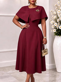 Cape Midi Dress