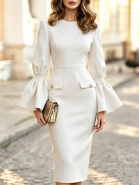 Bell-Sleeve Bodycon Dress