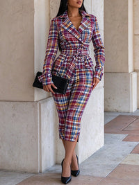Printed Tied Blazer & Capri Pants Set