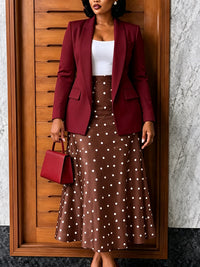 Blazer & Dot Skirt Set