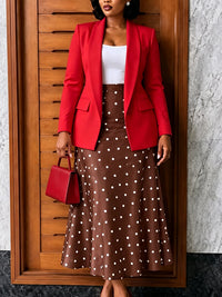 Blazer & Dot Skirt Set