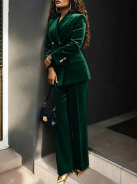 Velvet Blazer & Pants Set