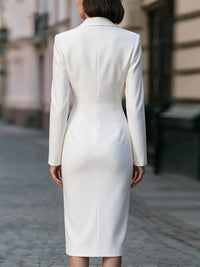 Two-Button Slit Blazer Dress
