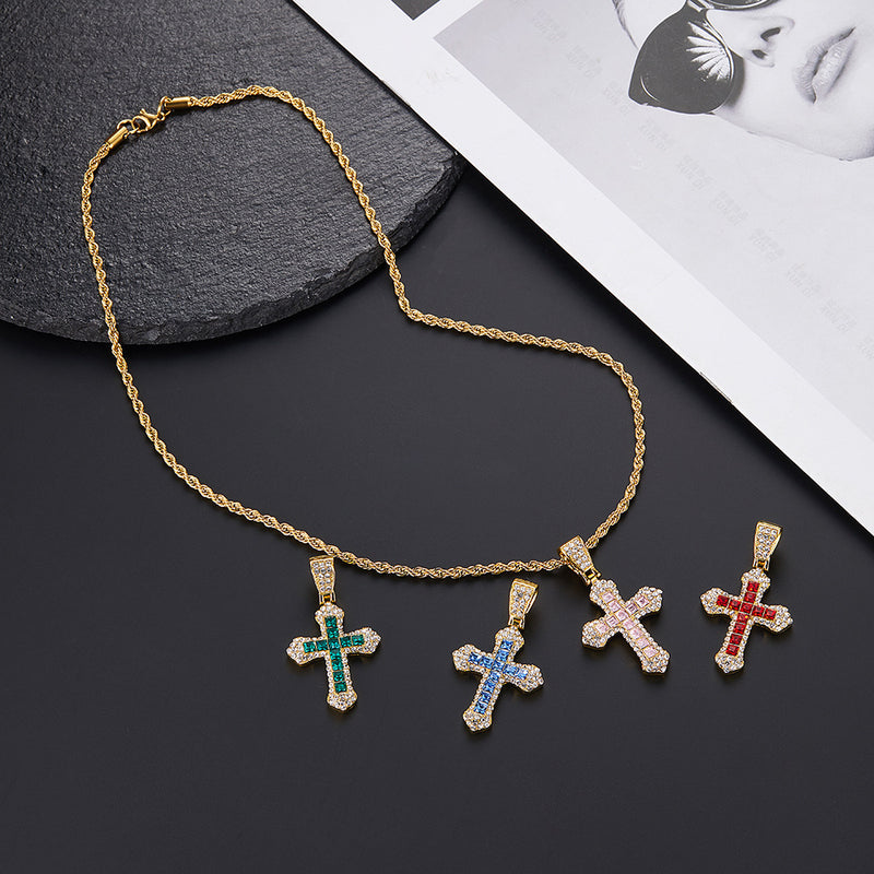 Color Cross Necklace
