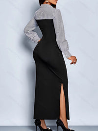 Stripe Combo Bodycon Dress
