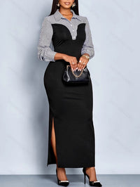 Stripe Combo Bodycon Dress