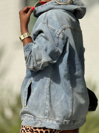 Denim Pullover Hoodie