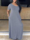 Beautiedoll Slouchy Solid Maxi Dress